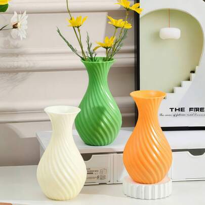 1 pezzo Vaso da fiori elegante in stile bohémien in plastica - Perfetto per la decorazione country, centro tavolo da pranzo e accento per libreria