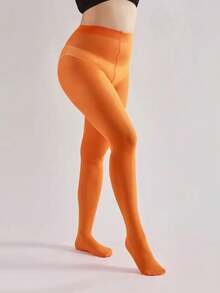 1条女士纯色多巴胺灵感彩色连裤袜，性感时尚高弹透明连裤袜，大码显瘦，弹力不紧绷，多种颜色可选，舒适