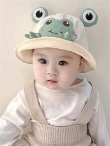 1pc Toddler Frog Patterned Sun Hat, Cute & Versatile, Suitable For Spring/Summer - Multicolor - View 3