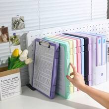 1 pezzo raccoglitore ad anelli A4 - in materiale PP durevole, con grande capacità, con design a doppio pulsante, adatto per uso in ufficio e da studente, organizer da scrivania, per il ritorno a scuola, forniture scolastiche
