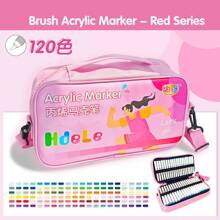 120 Farben/Set kreative professionelle gerade flüssige Acrylmarker mit automatischer Tintenkontrolle zur Verwendung für Felsen Malerei, Keramik, Holz, Leinwand, Glas, Stein, Stoff, Kartenherstellung, Kunstbedarf