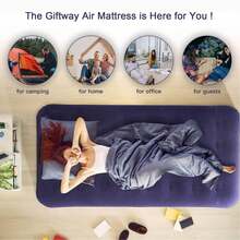 Colchones de aire, colchones inflables, tiendas de campaña al aire libre perezosas engrosadas, camas inflables portátiles plegables - Azul - Ver 7