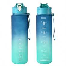 28oz 800nl Portable Plastic Water Bottle With Straw And Leak Proof Function - Multicolor - View 7