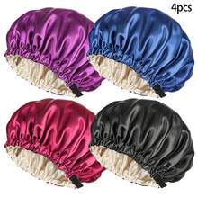 Awegeo Women's Adjustable Silky Satin Sleep Bonnet With Extended Ties - Solid Color Hair Protection Cap, Soft & Breathable Design For Nighttime Care & Daytime Home Comfort - A - View 14