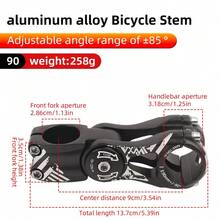 VXM Adjustable Angle Aluminum Alloy Riser Stem For Mountain Bike, Road Bike Handlebar Extender Riser, 31.8mm - Multicolor - View 11