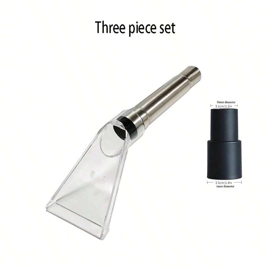 3pcs/Set Vacuum Cleaner Attachments, Compatible With Portable & Car Vacuum Cleaners And Most Carpet Cleaners - Multicolor - View 1