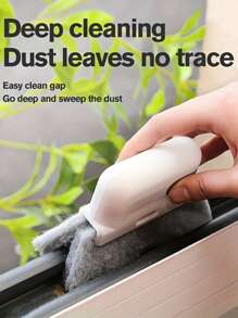 1set Versatile Door & Window Track Cleaning Brush, Handheld Gap Brush, Groove Cleaning Brush, Window Groove Cleaning Brush, Dealing With Gap/Dust/Hard-To-Reach Corner Of Window Track, Dust Removal Brush, No Blind Spot