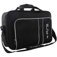 Funda de transporte para Playstation5, bolsa de viaje y estuche de almacenamiento compatible con la consola PlayStation 5 edición disco/digital, bolsa protectora con asa para la consola PlayStation 5, controles y tarjetas de juego