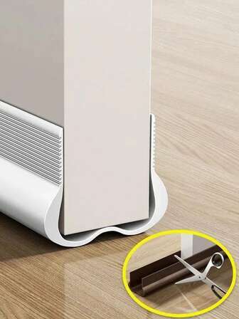 Flexible PVC Door Bottom Seal Strip - Windproof Door Panels And Waterproof Cover, Suitable For Windows And Doors, Easy To Install, Durable Plastic Material, Door Bottom Seal Strip. Door Draft Stopper Weatherstripping - Soundproof Windproof Seal Strip For Indoor & Outdoor Doors, Available In Dark Brown/Gray/White/Black - Perfectly Seals Door Gaps