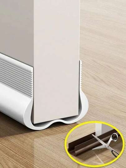 Flexible PVC Door Bottom Seal Strip - Windproof Door Panels And Waterproof Cover, Suitable For Windows And Doors, Easy To Install, Durable Plastic Material, Door Bottom Seal Strip. Door Draft Stopper Weatherstripping - Soundproof Windproof Seal Strip For Indoor & Outdoor Doors, Available In Dark Brown/Gray/White/Black - Perfectly Seals Door Gaps