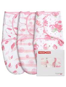 3 Packungen Bio Baby Einschlagdecken zum Schlafen für Neugeborene - Baby Einschlagdecken 0-3 Monate, Baby Einschlagdecke Wickeltuch, für Mund und Hände, Oeko-Tex zertifiziert