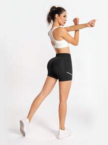 Women's Running Shorts With Side Pockets, Sports Tight Shorts, Yoga Pants For Gym