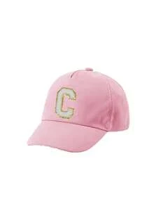 1顶儿童26字母棒球帽，时尚字母设计，韩版女童棒球帽，男女童遮阳帽，1-3岁 - 粉色 - 查看 22