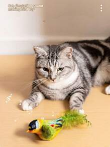 Simulated Bird Cat Toys, Interactive Plush Talking Bird Toy For Cats ,Kitten ,Gatos,Flying Flapping Bird Cat Toy, Indoor Cat Sports Interactive Bird Toy