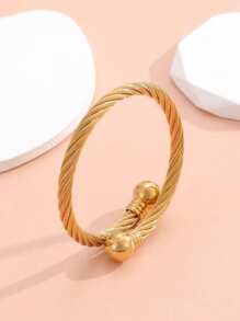 1 Piece Simple Fashion Wire Rope Bracelet For Ladies