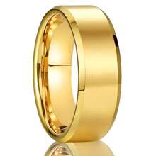 1 verighetă elegantă din oțel tungsten auriu lustruit, de 4 mm/6 mm/8 mm, perfectă pentru purtare zilnică și ocazii speciale, cadou ideal pentru bărbați și femei!