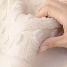 Elegant Beige Faux Rabbit Fur 1pc Sofa Cover - Pet-Friendly, Non-Slip, Machine Washable Couch Protector For 1 To 4-Seater Sofas - Ideal For Living Room, Bedroom, Office Decor