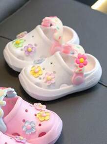 New Summer Cute Cartoon Floral Indoor Outdoor Infant Toddler Boys Breathable Sandals, Girls & Boys Soft Bottom Children Slippers