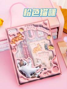 Cute Cartoon Stationery Set, School & Learning Supplies, Gift For Kids, Children, Preschool, Portable Stationery Gift Box,Back To School,School Supplies - Multicolor - View 15