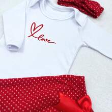 Sempre Bebê Baby Girl Clothing Set Long Sleeve Bodysuit With Pants And Headband Blogger Diva Leopard Print Kitten Bow Outfit Winter Cold Weather Set Luxury Fashion Stylish Baby - 紅色 - 查看 6