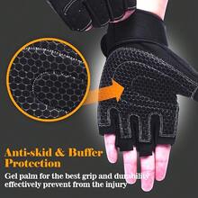 1 Pair Unisex Half Finger Fitness Gloves - Black Polyester Sports Gloves With Ergonomic Wrist Support And Ventilation Holes, Suitable For Gym Workout And Outdoor Training, Fitness Accessories Providing Comfortable Wrist Support