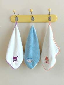 Sanrio Conjunto de 5 toalhas quadradas Sanrio Hello Kitty para lavar o rosto, toalha infantil, toalha macia e absorvente para meninas e mulheres, toalha de praia My Melody Cinnamoroll, acessórios de decoração para banheiro
