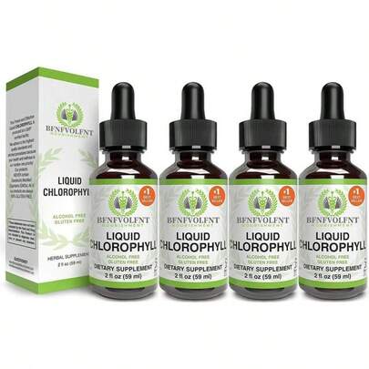 Chlorophyll Liquid Drops – Natural Detox & Deodorant | Gut & Liver Support Supplement | 1–3 Bottle Set (4–12 Month Supply)