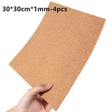 4 块 11.8 英寸 1 毫米厚方形无框软木板，带背胶，留言装饰板，适用于照片墙展示和公告栏办公室家居、婚礼、生日派对留言展示架、学校用品、返校