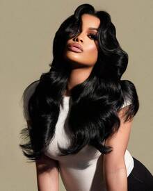 38 Inch 200% Density 13x4 Human Hair Lace Front Wigs Natural Black Lace Front Wigs Human Hair Pre Plucked  Body Wave Glueless Wigs Human Hair For Black Women - Natural Black - 查看 4
