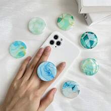 1 pieza Soporte y agarre para teléfono, Soporte para teléfono celular de resina transparente y lindo, textura de renderizado de mármol, accesorio para teléfono celular hecho a mano expandible y plegable, compatible con iPhone y teléfonos Android, regalo para cumpleaños, familia y amigos, agarre de teléfono deslizante, accesorios para teléfono