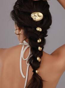 Minimalistische europäisch-amerikanische Art Metallhaarspange mit asymmetrischer geprägter Spiralenfeder, dekorativer bohemian-Stil Haarclip aus Zinklegierung mit Rosendesign