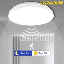 Kasotile Plafonnier LED Kasotile, Plafonnier LED avec détecteur de mouvement 6500K Lumière blanche froide, Plafonnier LED pour cuisine, salon, chambre, couloir, pièce, balcon