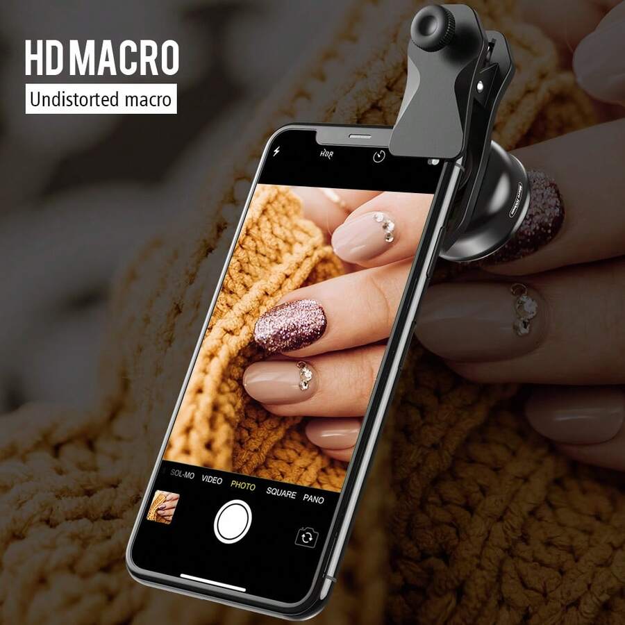 APEXEL 100mm Macro Lens Kit For Smartphone,Professional Macro Photography Lens For Dual Lens/Single Lens-MultiFunction Lens Clip For Phone (Fits For Almost All Phone), Lens Attachment Compatible With Iphone Android Phone For Summer Vacation, Travel, Creative Photography Phone Accessories, Phone Lens