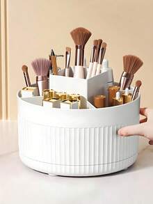 1 Giá đỡ trưng bày đồ trang điểm xoay, dùng để đựng phấn mắt, son môi, cọ trang điểm, dụng cụ nhỏ, bút, dao cạo, đồ dùng văn phòng. Giá đỡ xoay đa chức năng phù hợp cho gia đình, phòng tắm, phòng ngủ, lý tưởng làm quà tặng hoặc khi đi du lịch, dung tích lớn có thể dùng làm hộp bút chì, hộp đựng bút hoặc ba lô. - Nhiều màu - Xem 12