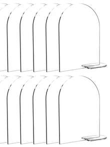 金色镜面亚克力座位卡婚礼桌号牌 3.9x5.9英寸 空白可重复使用派对装饰节日接待椅预留金色镜面亚克力 - 白色 - 查看 5