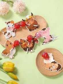 48 pièces Papier à sucette thème animaux de ferme rouges, carte d'emballage de sucette à motif animaux de ferme rouges, sac d'emballage de sucette pour anniversaire, sac cadeau pour fête d'anniversaire, décoration de sucette pour fête de bébé, sac de décoration de table pour fête d'anniversaire