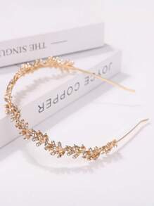 1pc Women Casual Versatile Cute Fashionable Water Drop Rhinestone Decorated Hairband