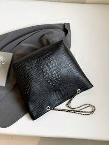 2025 New Simple Luxury Sense Large Capacity Tote Bag Niche Design Versatile Shoulder Commuter Bag - Black - View 10