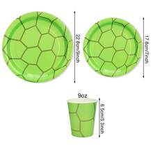 10/20/40pcs,Turtle Party Plates Turtle Theme Birthday Party Supplies Disposable Turtle Party Paper Plates And Cups,Green Sea Turtle Dessert Plates Tableware For Teen Party Decorations - Multicolor - View 7