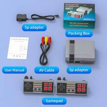 Retro Game Console With 620 Classic Edition Games,Classic Mini Handheld Video Game Console With Dual Controllers,AV Output,Plug And Play TV,Nostalgic Gift For Kids And Adults,Gray