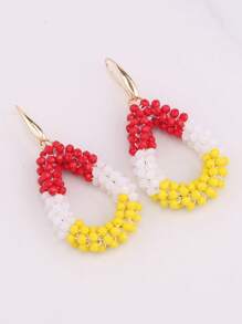 sehuoran Handcrafted Bohemian Beaded Water Drip Drop & Dangle Earrings For Women, Stainless Steel Ear Needle, Fashionable Boho Western Style Jewelry For Party And Banquet, Christmas Gift Idea, Versatile For All Seasons