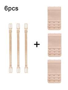 6 件胸罩防滑套装，胸罩延长钩带弹性胸罩防滑夹 - 加长 2 钩胸罩肩带延长器舒适可调节，弹性防滑胸罩肩带内衣，可调节内衣运动肩带用于塑形和固定，胸罩延长扣胸围胸罩后扣内衣配件适用于旅行和户外活动夏季凉爽、海滩、旅行