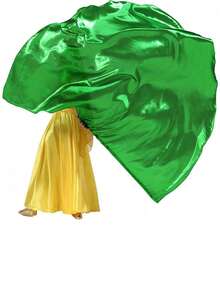1 Piece Of Arabic Style Colorful Flag Belly Dance Double Flag, Exquisite Workmanship, Sports Opening Ceremony Dance Props, Stage Performance Shining Light 96*140cm - Multicolor - View 13