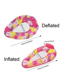 1pc Inflatable Water Drop Mesh Net Leaf Lounger Float, Thick PVC Backrest Floating Chair, Suitable For Holiday, Beach, Swimming Pool, Party - Multicolor - View 7