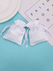 10pcs Imitation Silk Drawstring Pouch Bags - Multicolor - View 11