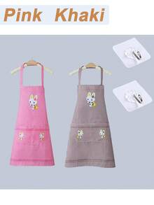 Tạp dề nấu ăn dễ thương đa chức năng có túi - Có thể điều chỉnh, chống dầu và chống nhuộm Polyester chống thấm nước và chống dầu, hoàn hảo cho việc nấu ăn và làm việc nhà, thích hợp cho đầu bếp, người làm vườn và thợ làm bánh - Nhiều màu - Xem 13