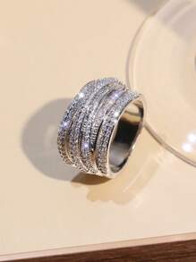 1 PC Luxury Cubic Zirconia Rings For Women For Valentine's Day Gift Wedding Anniversary Party Jewelry