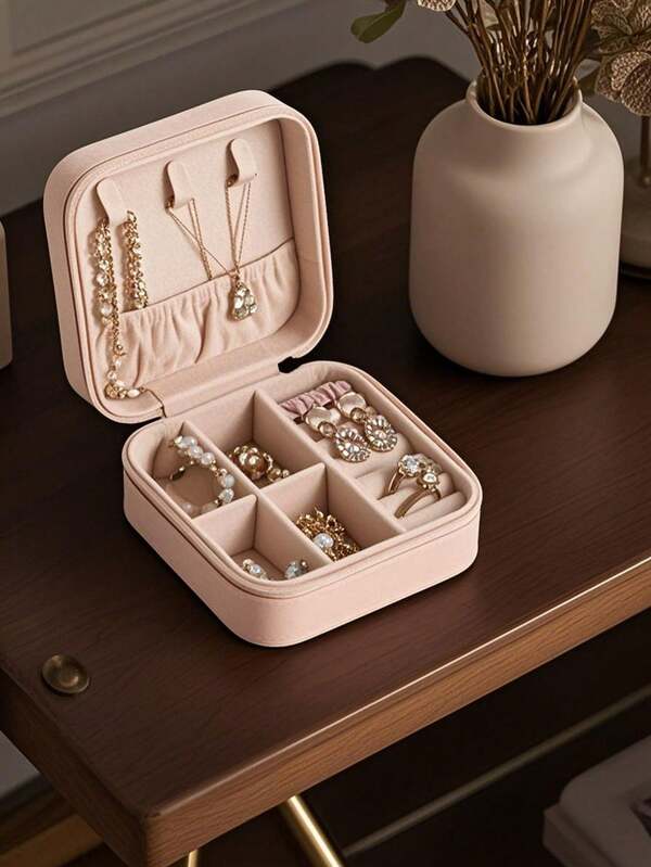 1 Stück Mini Schmuckaufbewahrungsbox, tragbare Reißverschluss Schmuckaufbewahrungsbox, Geschenkbox für Frauen, Multifunktions Schmuckständer für Ringe, Anhänger, Ohrringe, Halsketten usw. - Geeignete Geschenkboxen für Mädchen und Frauen, Halloween Geschenkboxen, Weihnachtsgeschenkboxen. Für Frauen Aufbewahrungsorganizer Reise Urlaubsnotwendigkeit Herbstdekoration Halloween