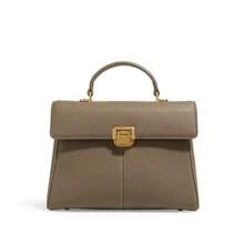 ITAMOOD Bolsas Elegantes Inspiradas em Designer, Bolsa de Ombro de Abas e Bolsa Casual de Negócios Leve, Presentes do Dia das Mães para Mulheres, Couro Legítimo de Vaca Togomotivo Vintage Luxuoso com Padrão de Seixo da Camada Superior - Multicolorido - Visão 13