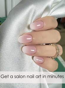 20/40 Fait référence à la bande d'ongles en gel semi-durcissant de couleur dégradée, autocollant en gel d'ongles durcissant aux UV, convient pour les UV, facile à utiliser et à retirer